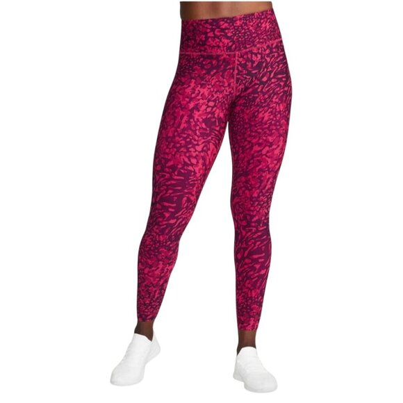 Peloton Cadent Reversible High Rise Cheetah Leggings Tights Activewear Pink XXL - Picture 3 of 5